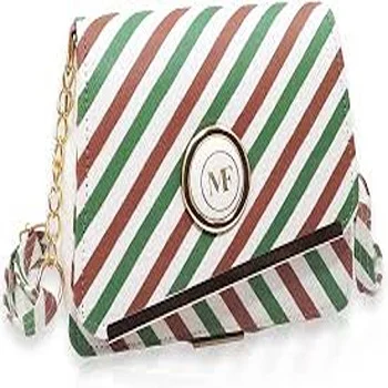 Red Green Striped Classy bag For Ladies Polyutherene slings bag5-4727333-75086.webp